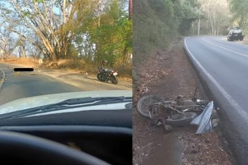 Motociclista arrollado por tráiler en carretera 200