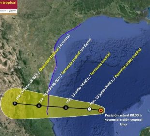 Potencial ciclón tropical uno provoca lluvias torrenciales