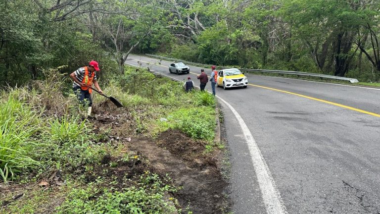 Reblandecimiento de tierra en kilómetro 54, federal 200, reparado