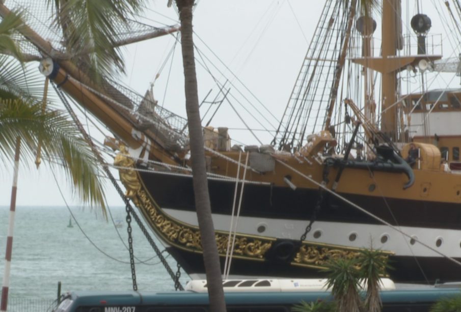 Histórico Amerigo Vespucci llegó por casualidad a Vallarta