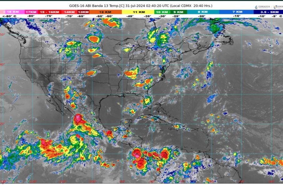 Autoridades en Jalisco monitorean dos perturbaciones tropicales