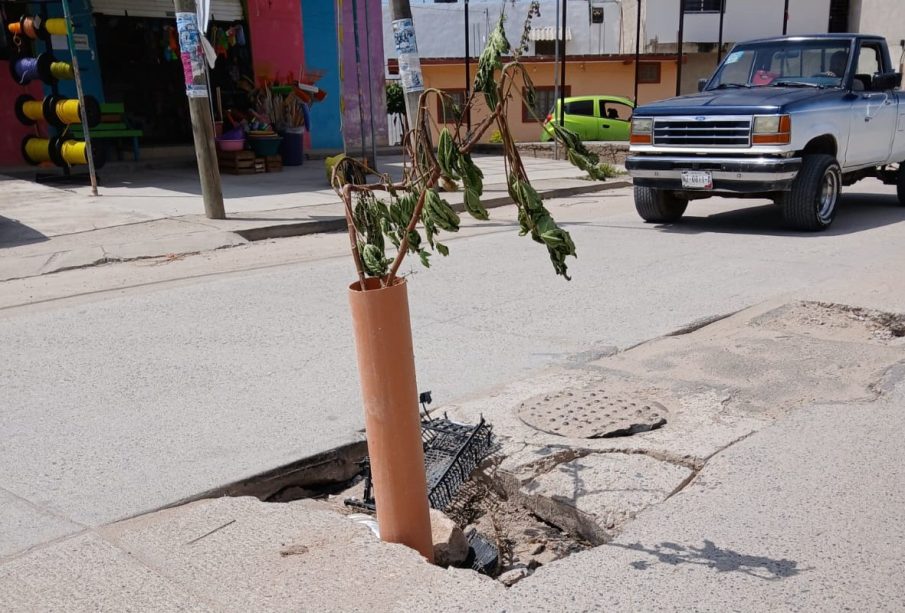 Vecinos de Lomas de Enmedio piden reparación de un bache