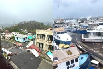 Viviendas y barcos dañados por el huracán "Beryl" en el Caribe