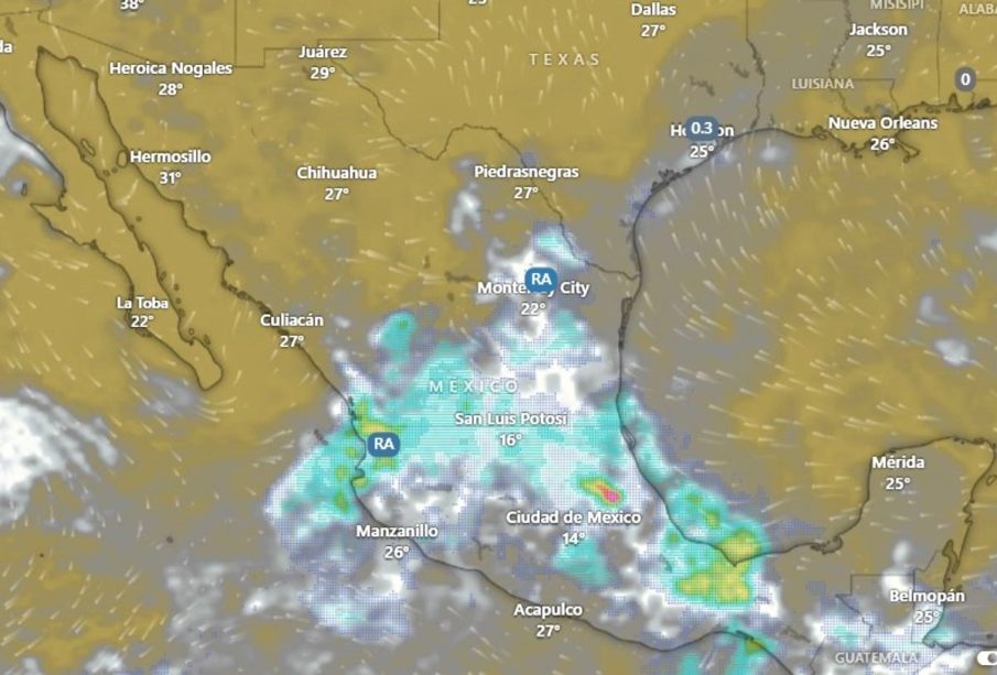 Mapa del mal clima en México