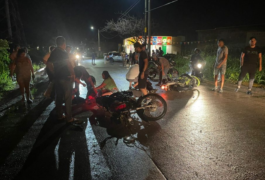 Choque entre motocicletas deja dos heridos en Puerto Vallarta