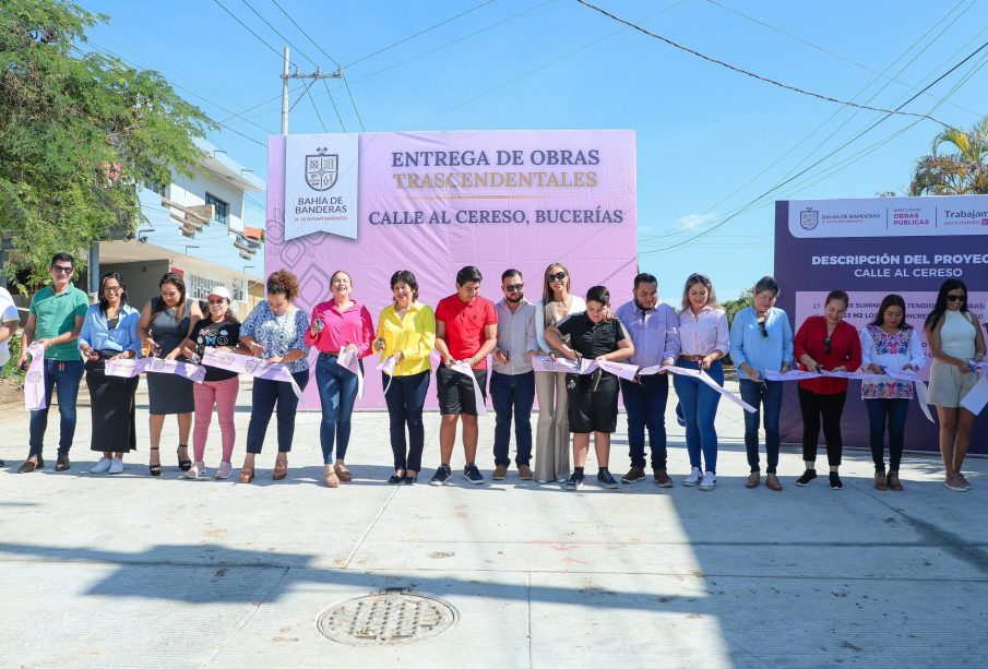 Entregan nueva Calle al CERESO en Bucerías, inversión de seis millones de pesos