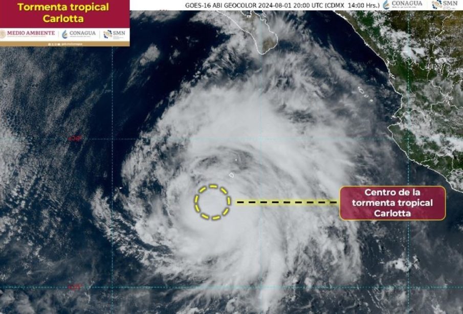 La tormenta tropical Carlotta no representa peligro para Nayarit