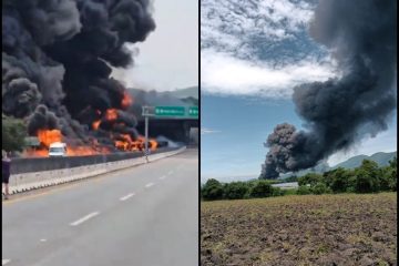 Explosión en autopista a Colima.