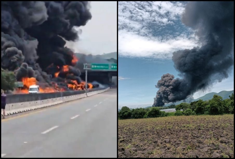 Explosión en autopista a Colima.