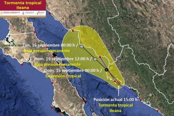 Tormenta Tropical Ileana tocó tierra en Sinaloa