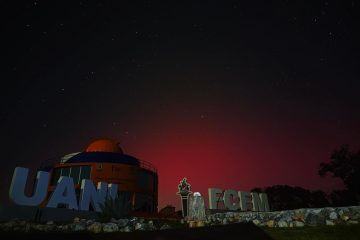 Auroras Boreales iluminan el cielo de Iturbide, Nuevo León