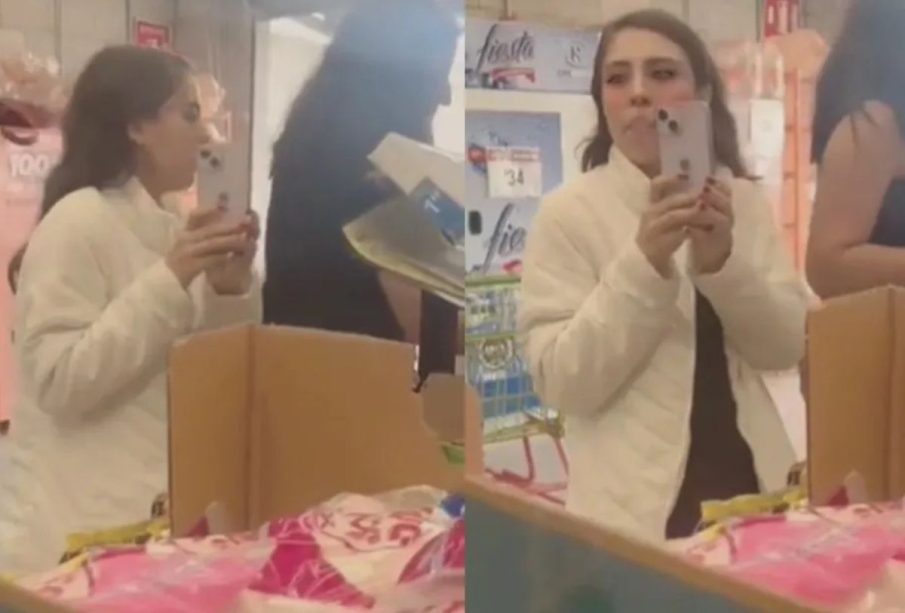Lady Pistolas, viral tras amenazar a guardia de seguridad (Video)