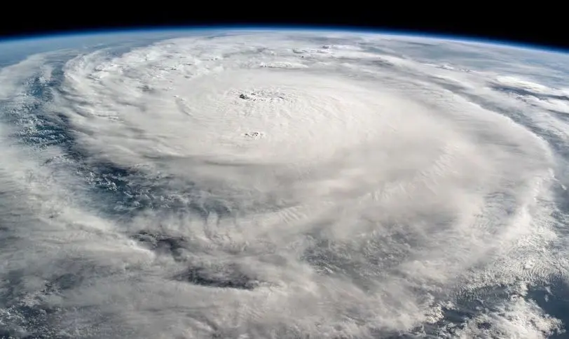 Imagen satelital de ciclón