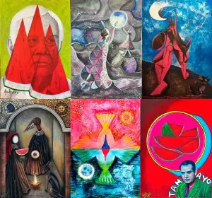 Obras de la exposición Forma y color, homenaje a Rufino Tamayo