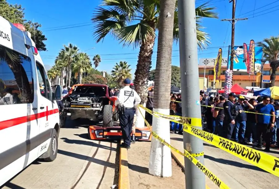 Zona del accidente en el Baja 1000