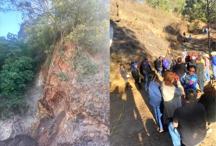 Cerro donde sacaron 2 cuerpos tras deslave en mina