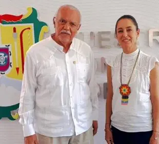 Miguel Ángel Navarro y Claudia Sheinbaum