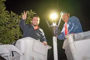 Luminarias led parque lineal