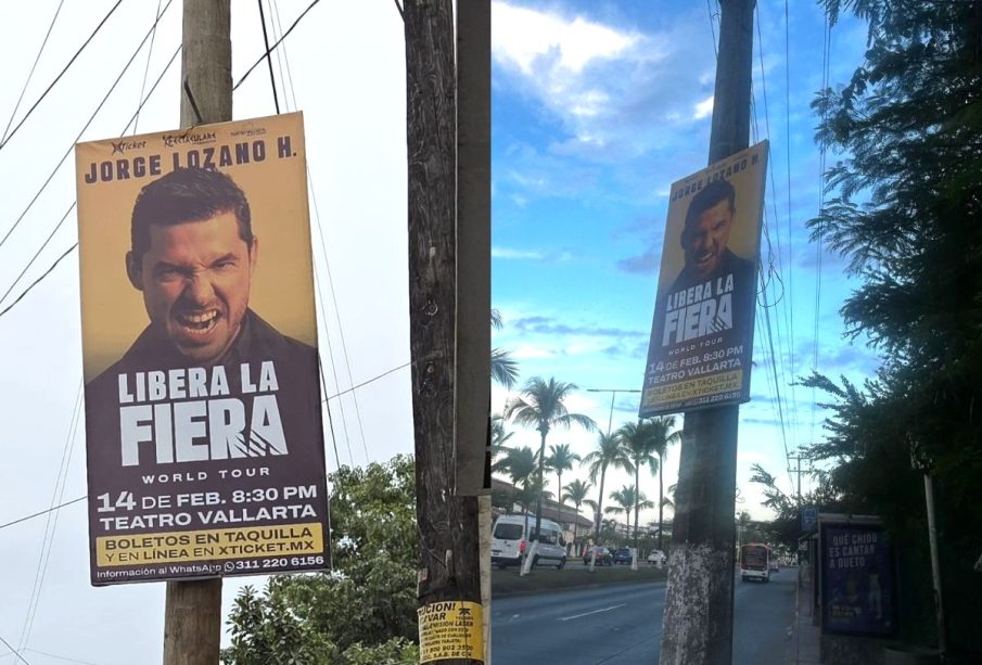 Publicidad en postes de Puerto Vallarta