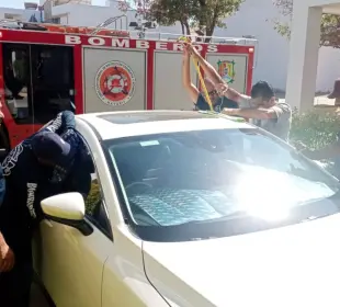 Bebé quedó atrapado dentro de un auto en Tepic