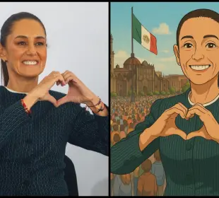 Claudia Sheinbaum en imagen ghibli