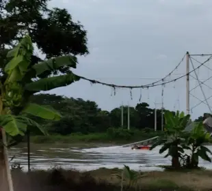 Puente colgante de Daule, Ecuador derrumbado