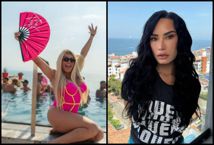 Wendy Guevara y Demi Lovato.