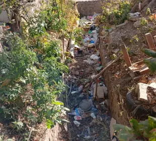 Basura regada en la colonia Benito Juárez