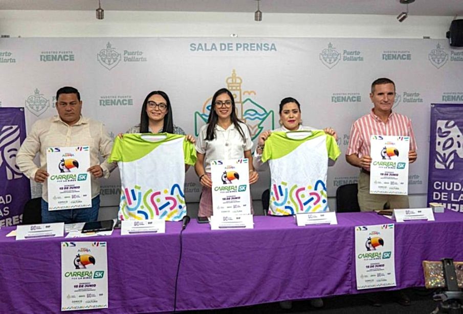 Autoridades de Puerto Vallarta anuncian la primera “Carrera por la Niñez”