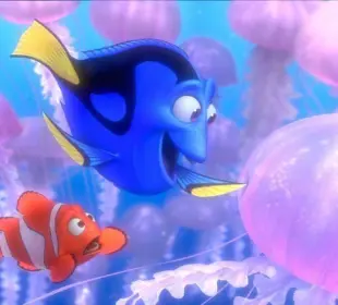 Dory y Marlin de Buscando a Nemo