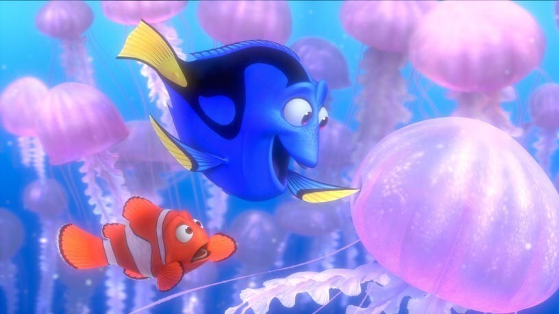 Dory y Marlin de Buscando a Nemo