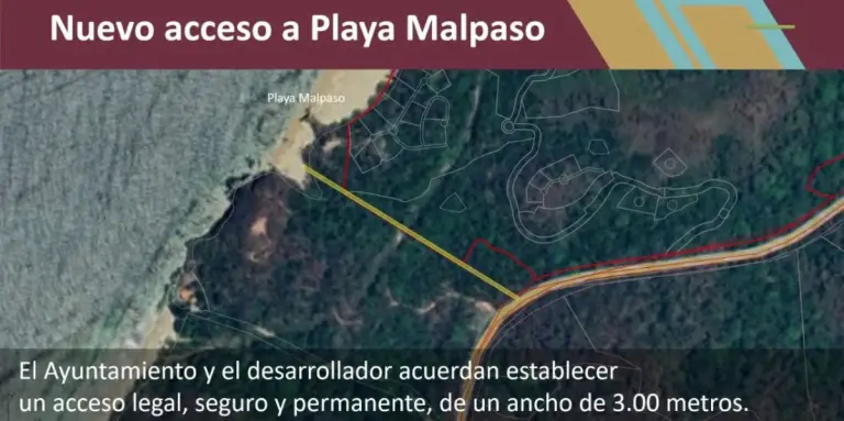 Cambiarán acceso a playa Malpaso