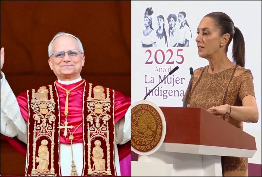 Papa León XIV y Claudia Sheinbaum.