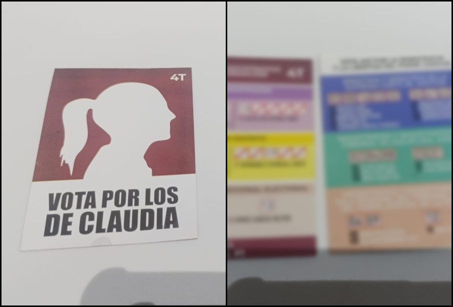 Reparten acordeones electorales en La AUrora.