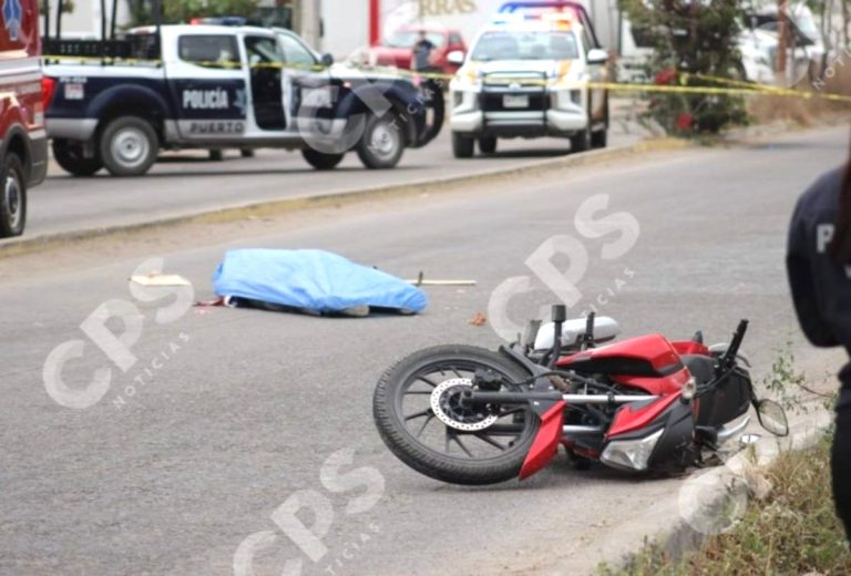 Motociclista accidentado en Puerto Vallarta