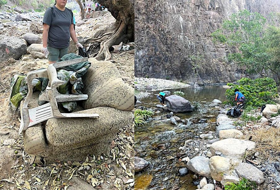 Basura en el Río Cuale de Puerto Vallarta