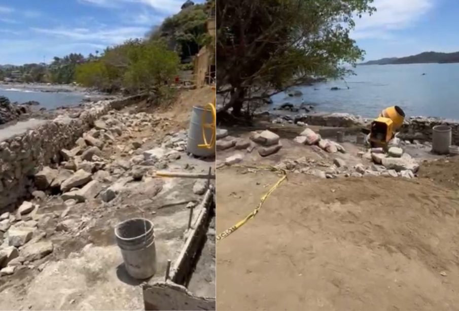 ¡Otra vez clausuran polémica obra en Sayulita! Muro invade zona federal
