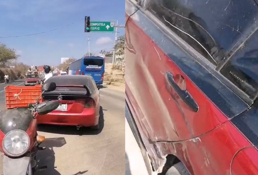 Rincón de Guayabitos registra accidente en carretera 200 (Video)