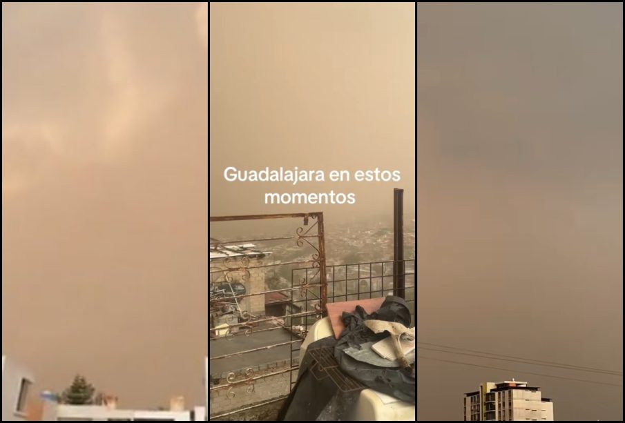 Tormenta de arena en Guadalajara.