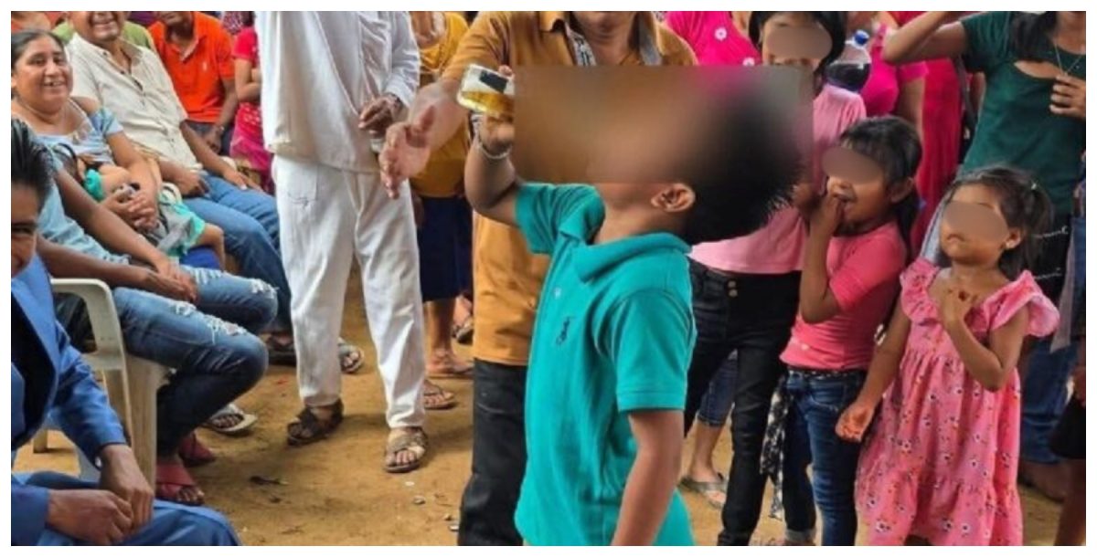 Boda infantil y niños bebiendo alcohol desata polémica en Oaxaca