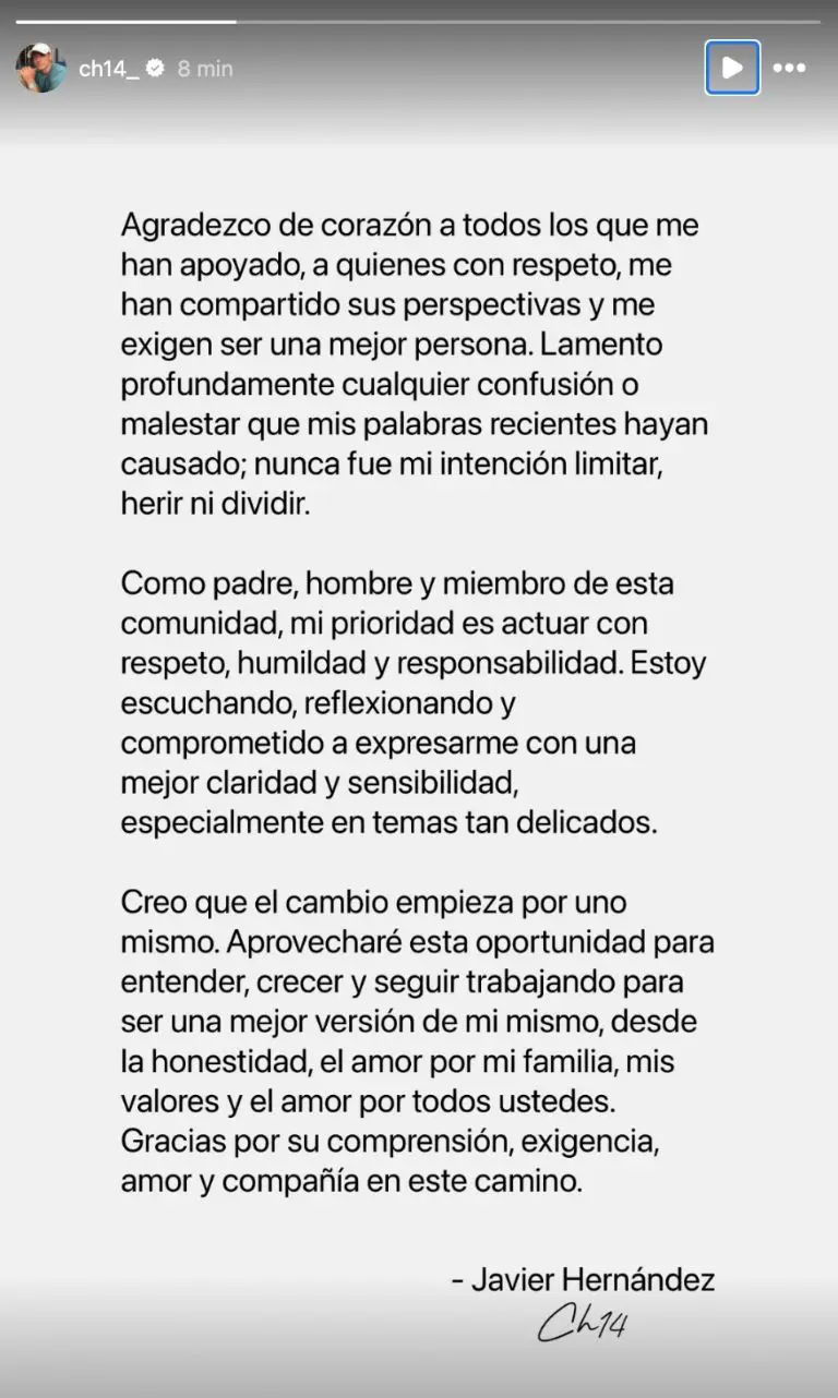 Disculpas de Chicharito