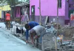 Reparan calles en Ixtapa
