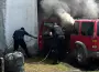 Camioneta arde en Ex hacienda de Pitillal en Puerto Vallarta