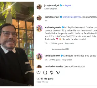 Pepillo Origel apoya romance de Andrea Legarreta con su sobrino Luis Carlos Origel