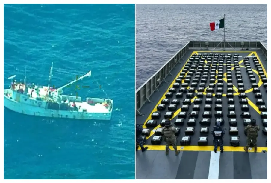 Armada de México asegura cocaína con apoyo de Estados Unidos
