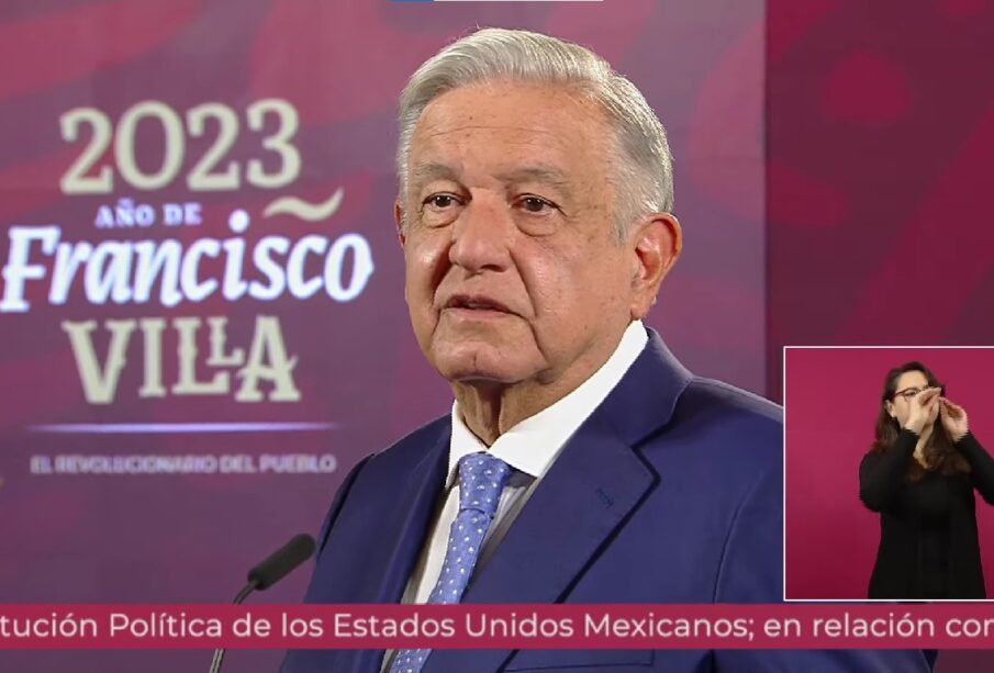 AMLO regresando a la mañanera