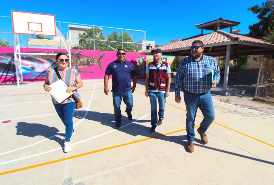 Cancha deportiva ubicada en la colonia Puesta del Sol.