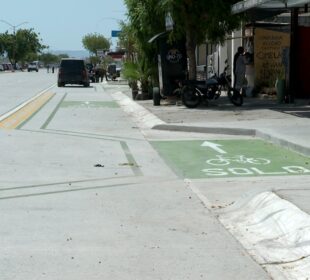 Ciclovía en la avenida Pino Pallas.