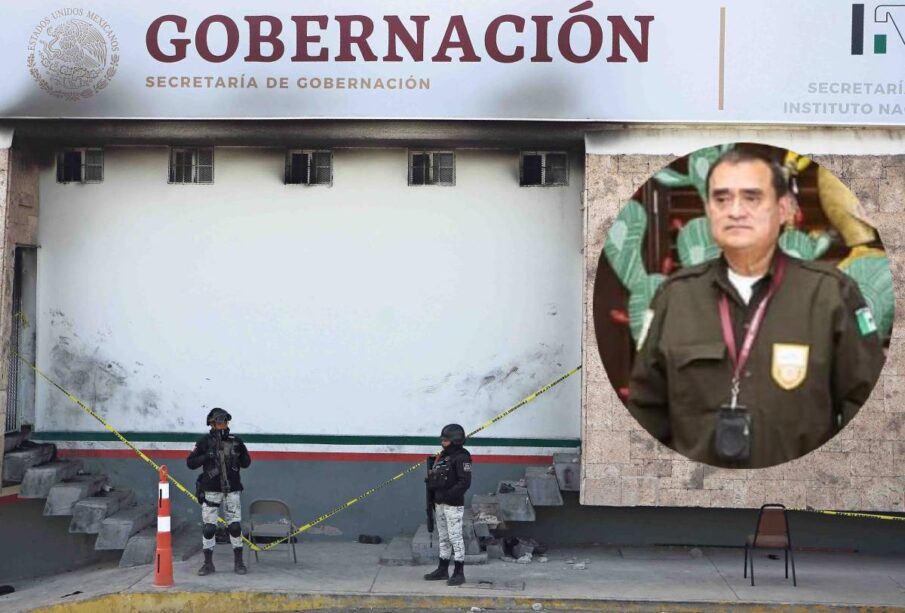 Delegado de Migracion y estacion migratoria quemada