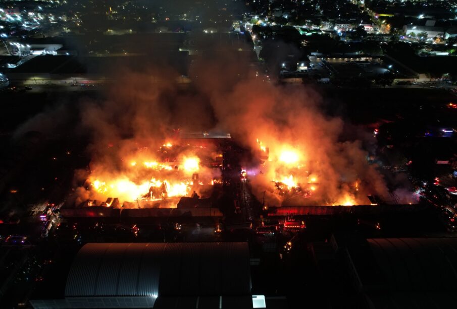 Incendio en central de abasto